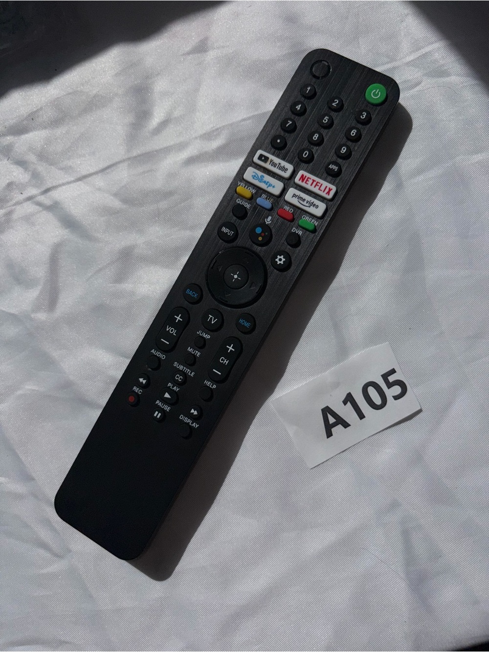 TV Remote with Streaming Shortcut Buttons - Black